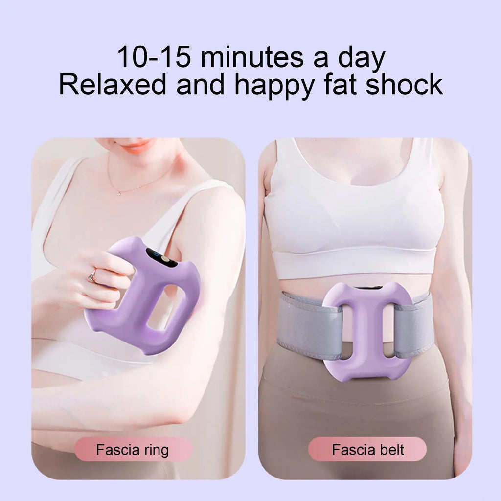 Fascia Massage Ring 5-Speed Deep Tissue Fascia Release Ring Massager Tools Cordless Roller with Belt for Muscle Relaxation Legs