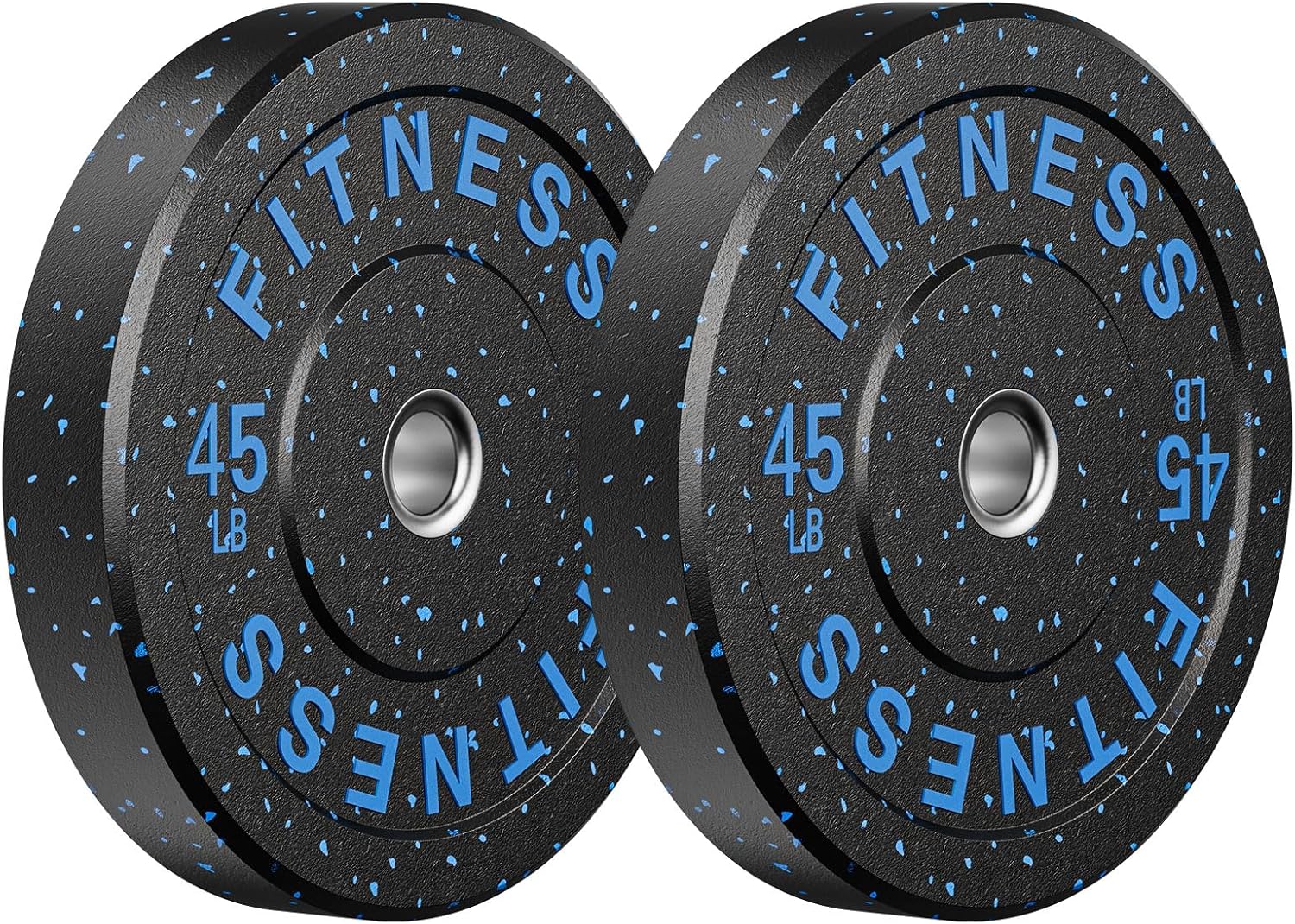 Weight Plates, 2-Inch Weights Plates Set, Floor Protective Rubber Weight Plates, 10-600Lbs Bumper Plates for Barbell Strength Training & Weightlifting (Single/Pair/Full Set)