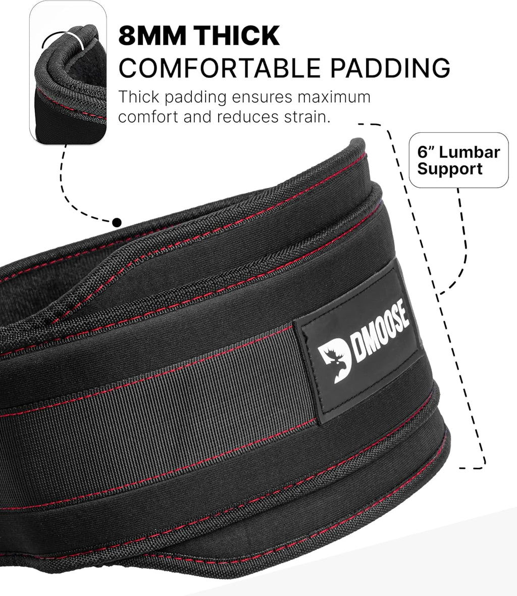 Dip Belt for Weight Lifting, Pullup, Squats & Dips - 36" Robust Steel Chain, Comfortable Neoprene Padding Supports 350Lbs - Gym Weight Belt for Strength Training Workout & Weightlifting